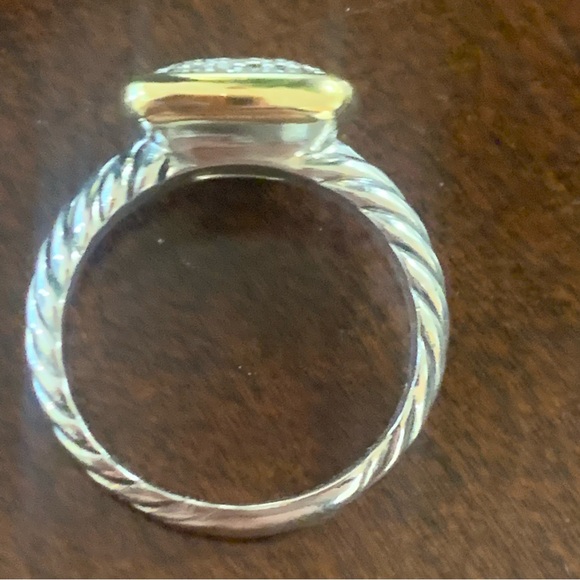 David Yurman noblesse two tone diamond ring - Picture 6 of 6